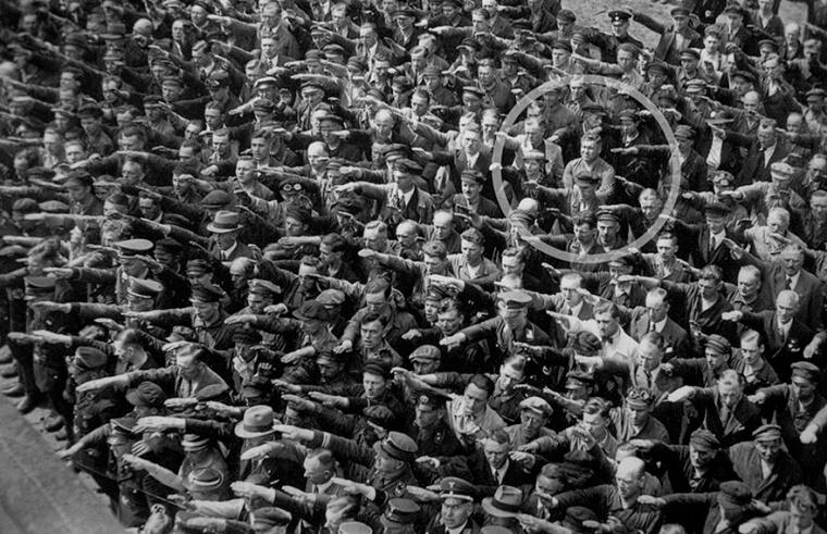 One Man Refuses To Do The Nazi Salute
