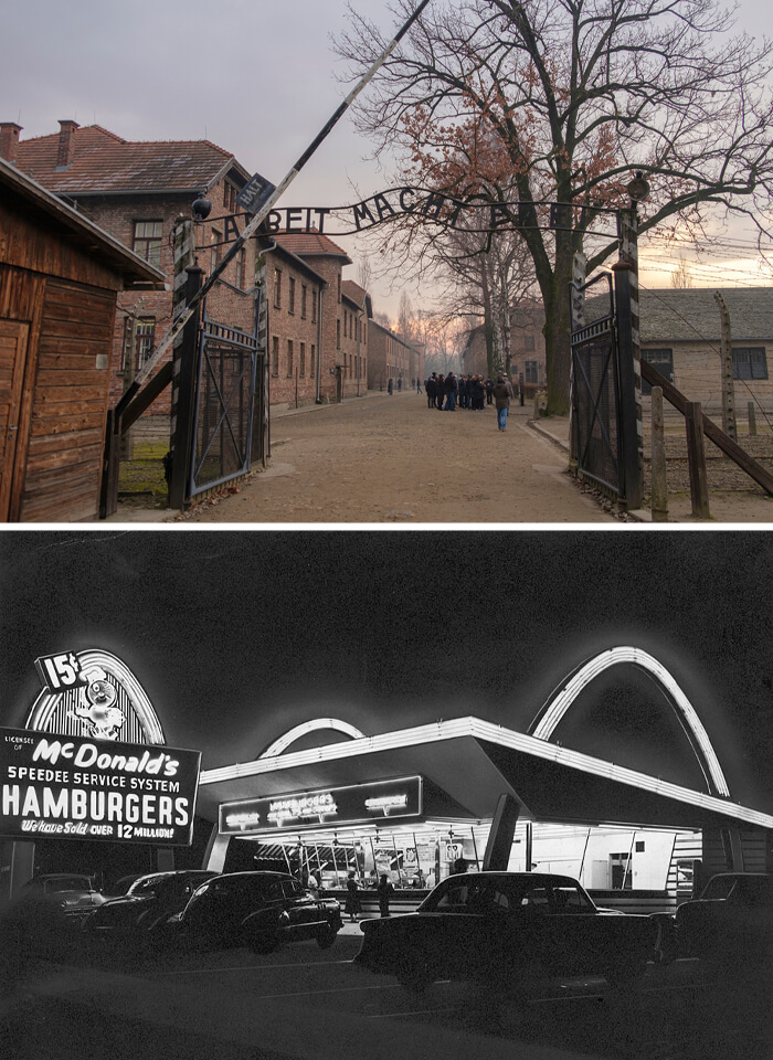 A Few Days After McDonald's Opened Their First Restaurant, Prisoners Arrived At Auschwitz
