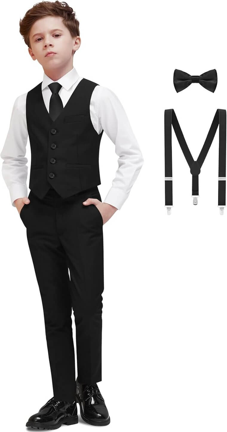 Boys' Dresswear Suit Set - Stylish, Complete Outfit for Young Trendsetters - Now 28% Off!