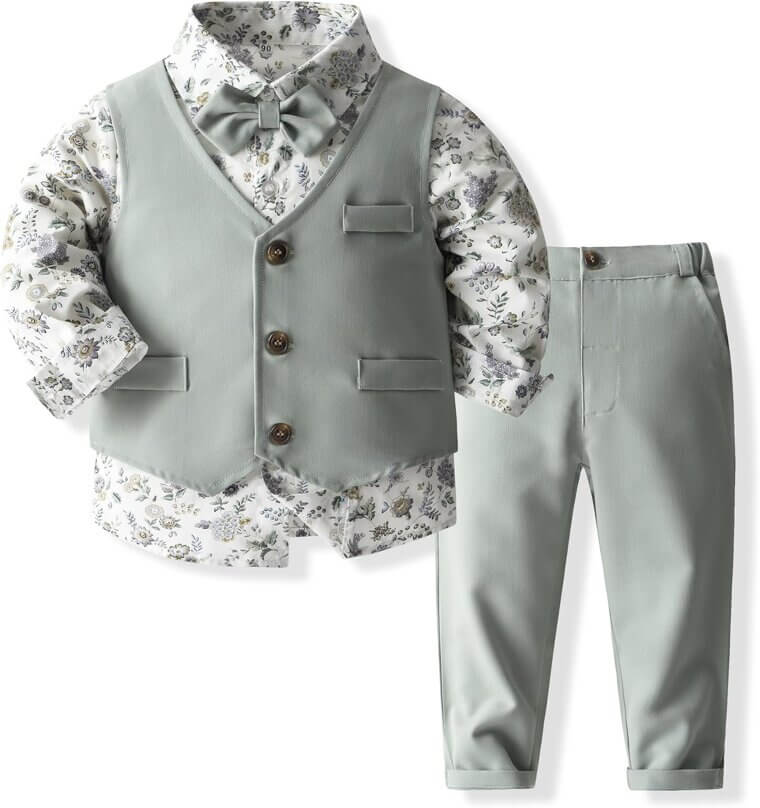 Kimocat Boys' Formal Suit - Stylish & Comfortable for Any Occasion 