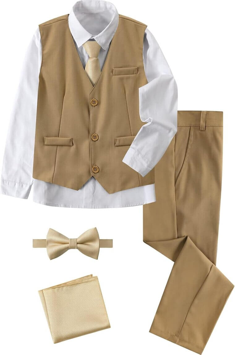 A&J DESIGN Boys Formal Suit - Stylish & Comfortable for Any Occasion - Enjoy 60% Off!