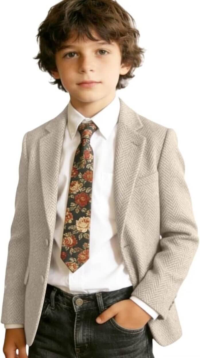 Retro Tweed Blazer for Kids - Stylish Warmth & Comfort - Enjoy 14% Off!