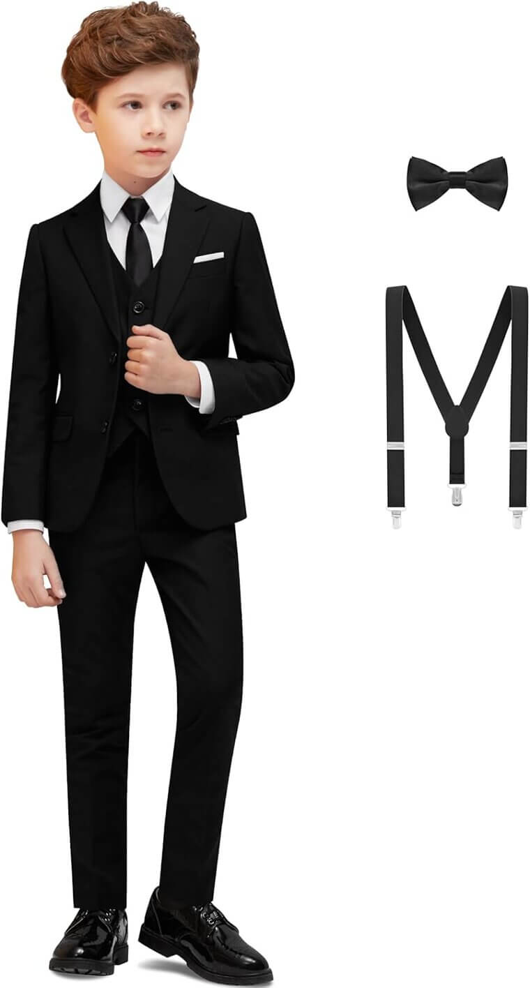 Boys' Dresswear Suits - Stylish & Adjustable Outfit for Young Trendsetters - Now 27% Off!