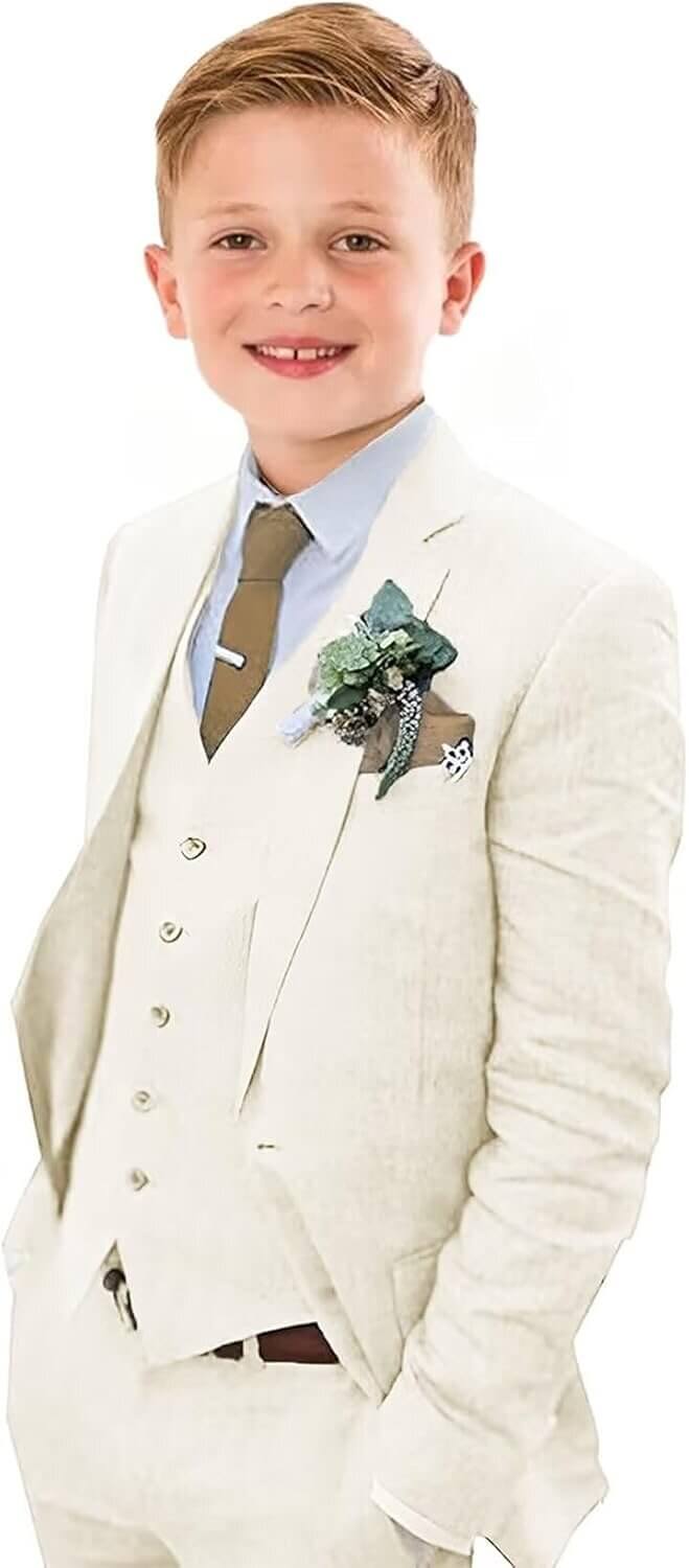 Boys Linen Suit - Perfect for Summer Weddings and Beach Events - Now 30% Off!