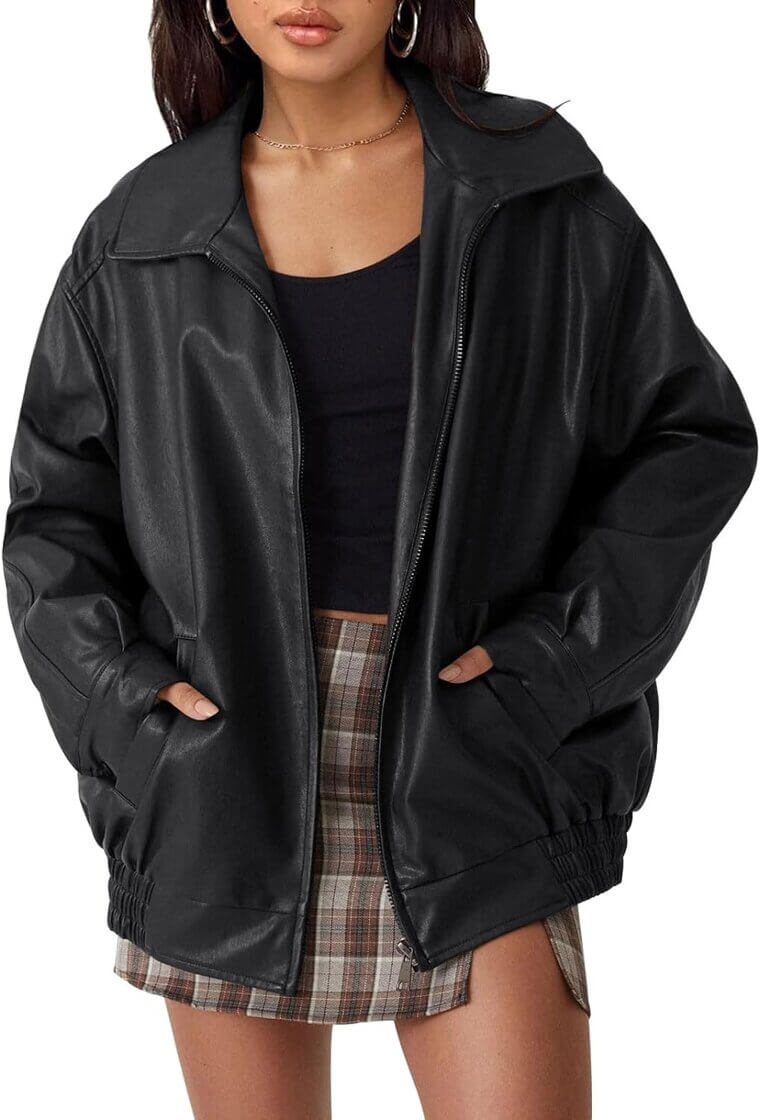 AUTOMET Leather Jacket - Stylish, Oversized, Faux Suede Motorcycle Coat - Now 32% Off!