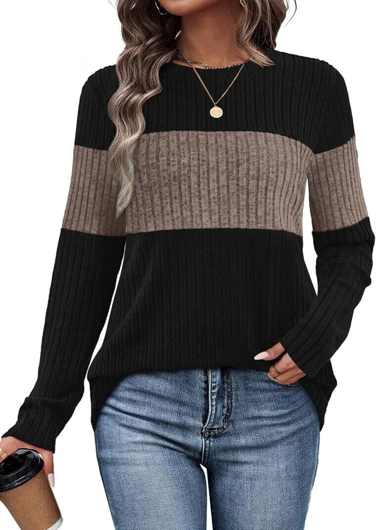 WIHOLL Color Block Sweater - Perfect for Fall & Winter Style - 59% Off!