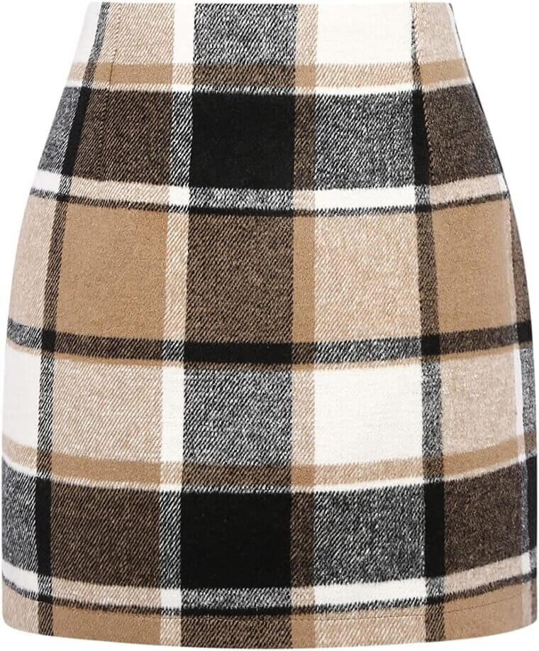 Plaid Wool Skirt - Timeless Style & Comfort - 33% Off!