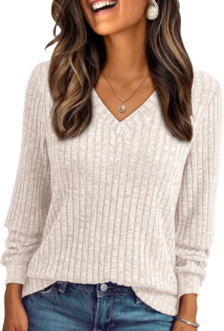 AUTOMET V Neck Sweater - Trendy Fall Fashion for Women - Enjoy 33% Off!