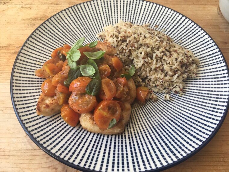 Tomato Basil Chicken Bake