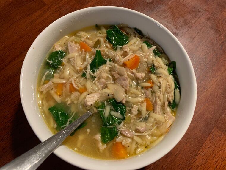 Lemon Chicken Orzo Soup (Low Orzo)