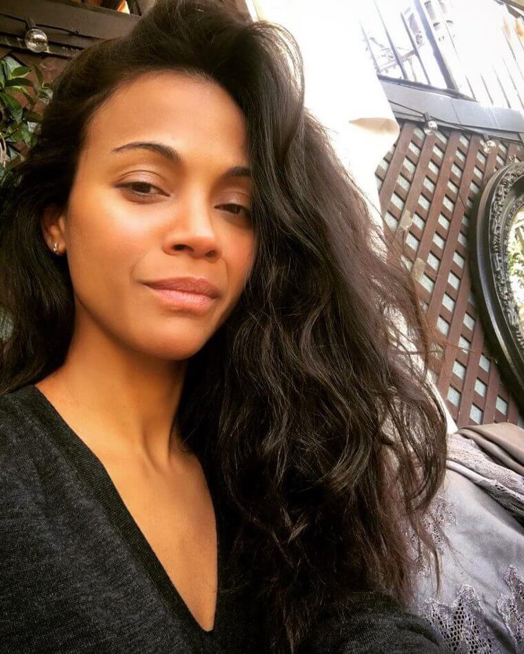 Zoe Saldana Keeps Her Locks Shiny With Mayonaise
