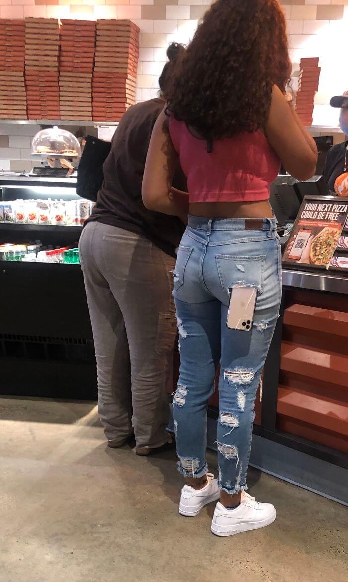 We Hope She Has a Good Case on That Phone