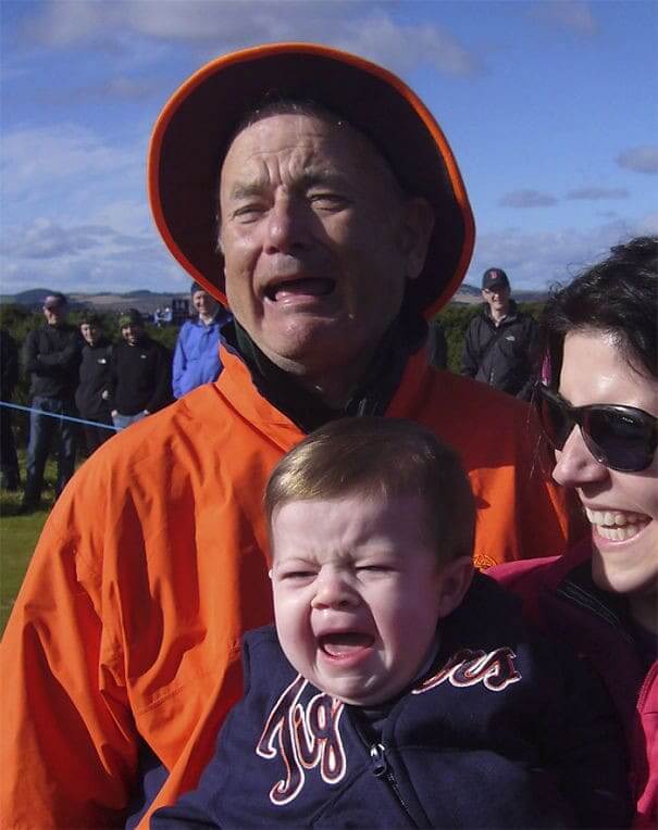 Bill Murray Loves Mocking Crying Babies