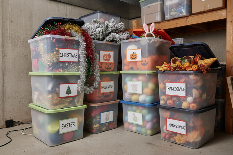 Seasonal Decorations Taking Over Storage