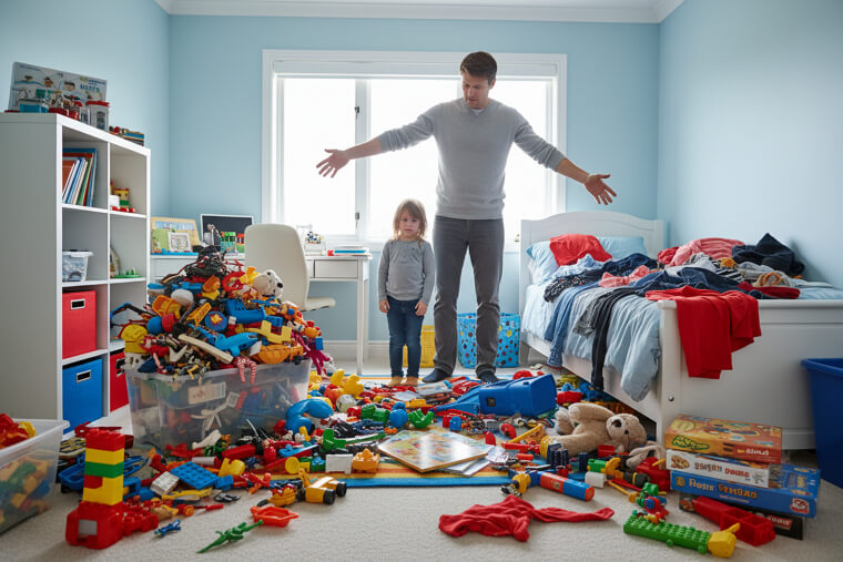 Teaching Kids to Organize by Overwhelming Them