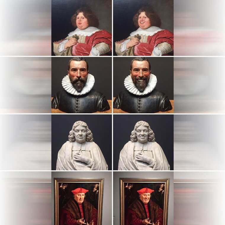 Welcome To The Museum Of Smiling Portraits And Statues