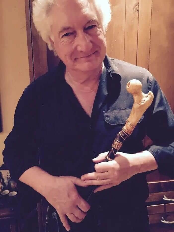 The Cane Is Made From His Old Hip Bone