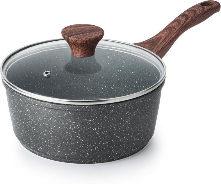 SENSARTE Saucepan - Nonstick Granite Coating Small Pot - 30% Off!