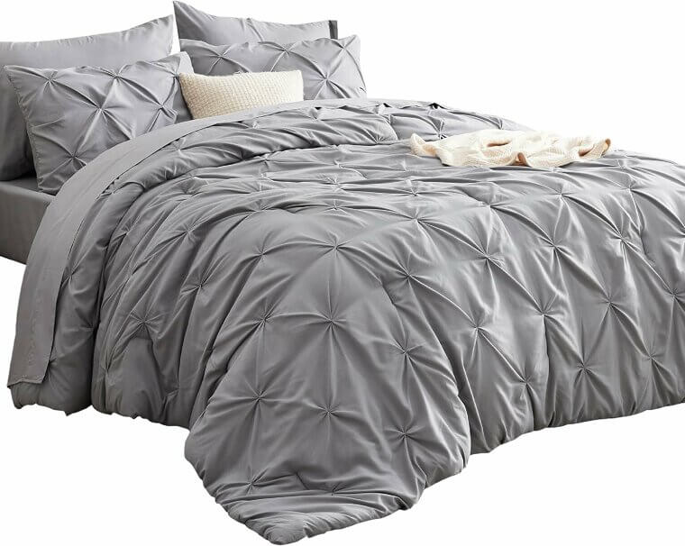 Bedsure Comforter Set - Cozy Pintuck Design for Your Bedroom - Don’t Miss the 26% Discount!