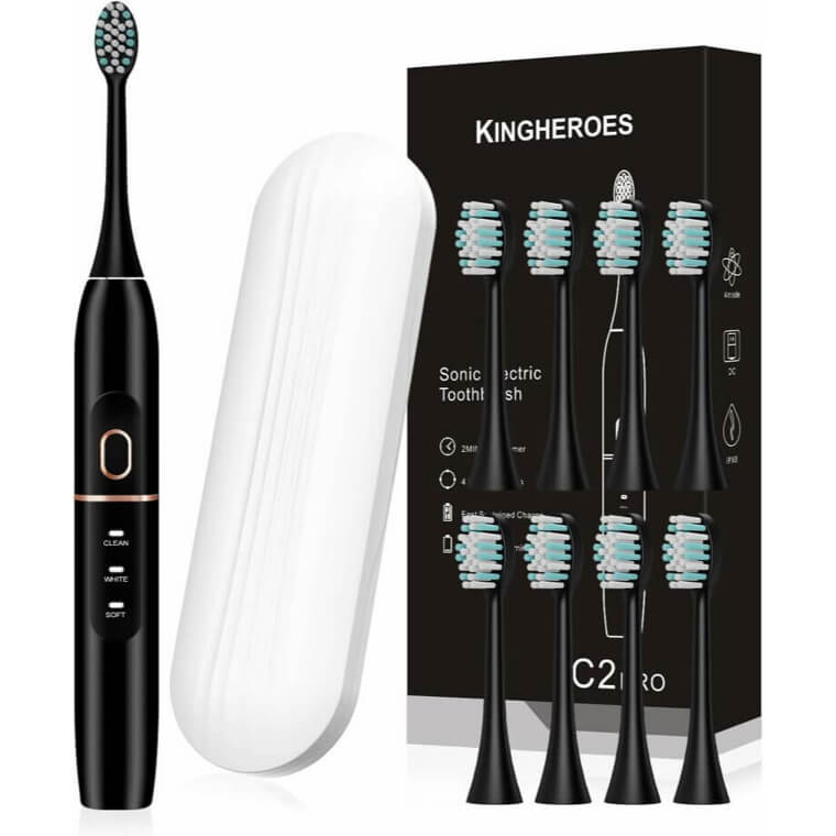 Electric Toothbrush Set with 8 Heads & 4 Modes - Enjoy 33% Off!