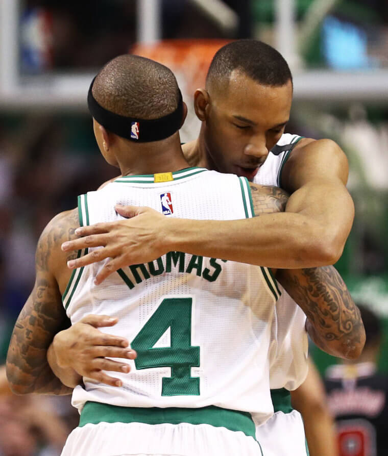 Avery Bradley Comforts Isaiah Thomas Over His Sister's Passing