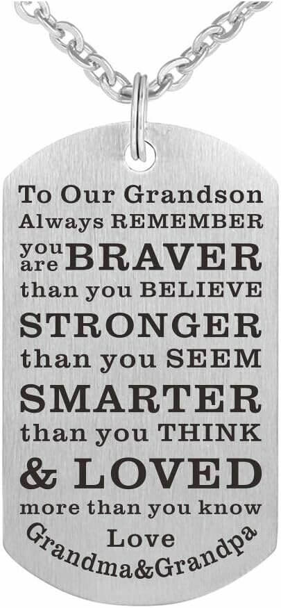 Grandson Necklace - Perfect Gift from Grandma & Grandpa!