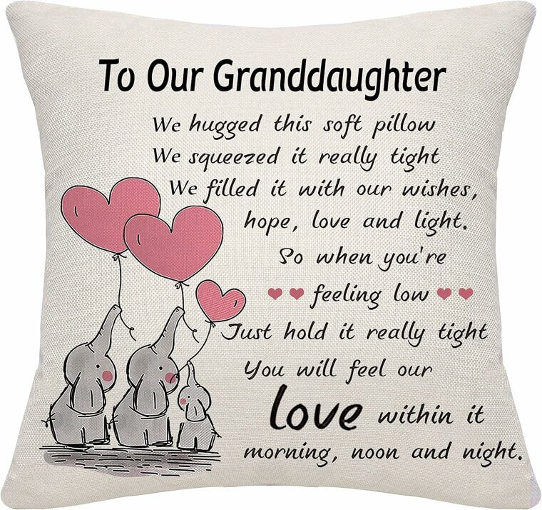 Granddaughter Gift Pillow Cover - A Heartfelt Keepsake for Her!