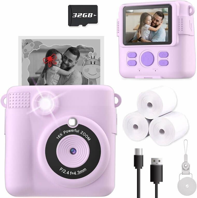 Kids Instant Print Camera - Perfect Gift for Young Photographers!