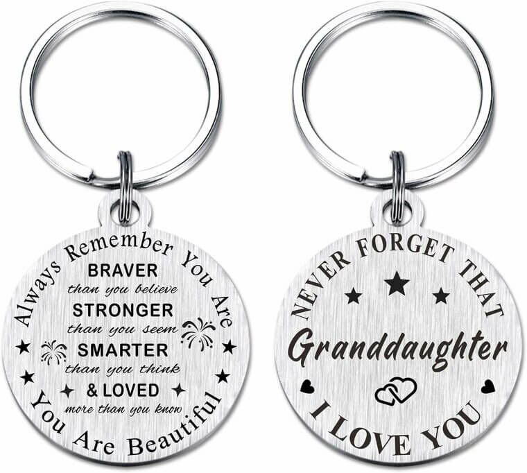 Granddaughter Keychain Gift - Perfect for Birthdays & Graduations