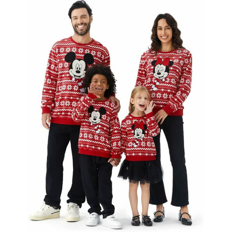 Celebrate the Holidays With Disney Xmas Sweatshirt for the Whole Family! - Don’t Miss the 18% Discount!