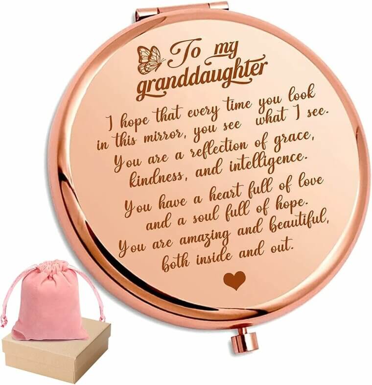 Granddaughter Pocket Mirror - Perfect Gift from Grandparents