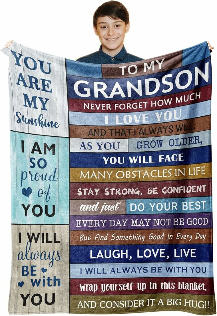 Grandson Gift Blanket - Cozy Comfort for Your Loved One