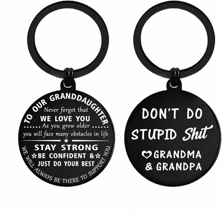 Granddaughter Keychain Gift - Perfect for Birthdays and Holidays