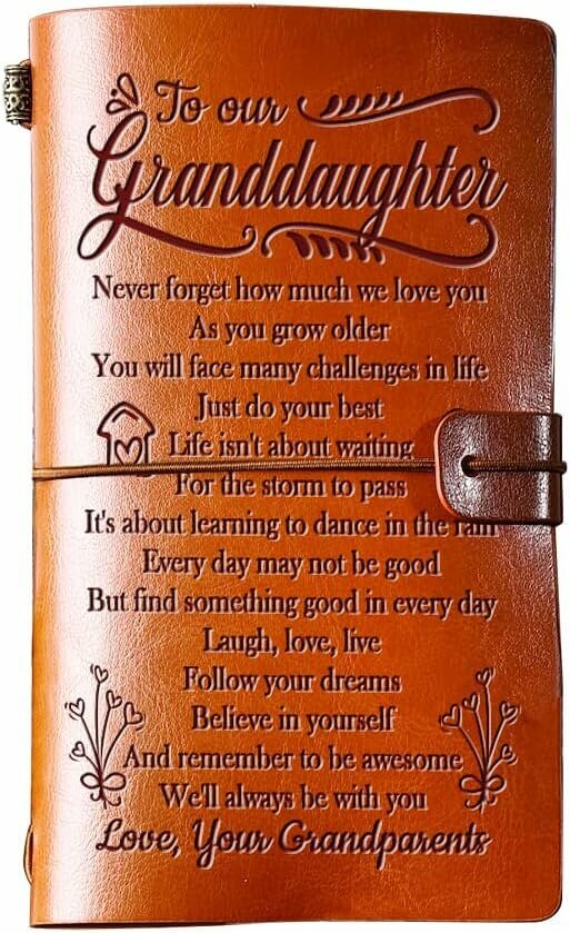 Granddaughter Leather Journal - A Heartfelt Gift from Grandparents