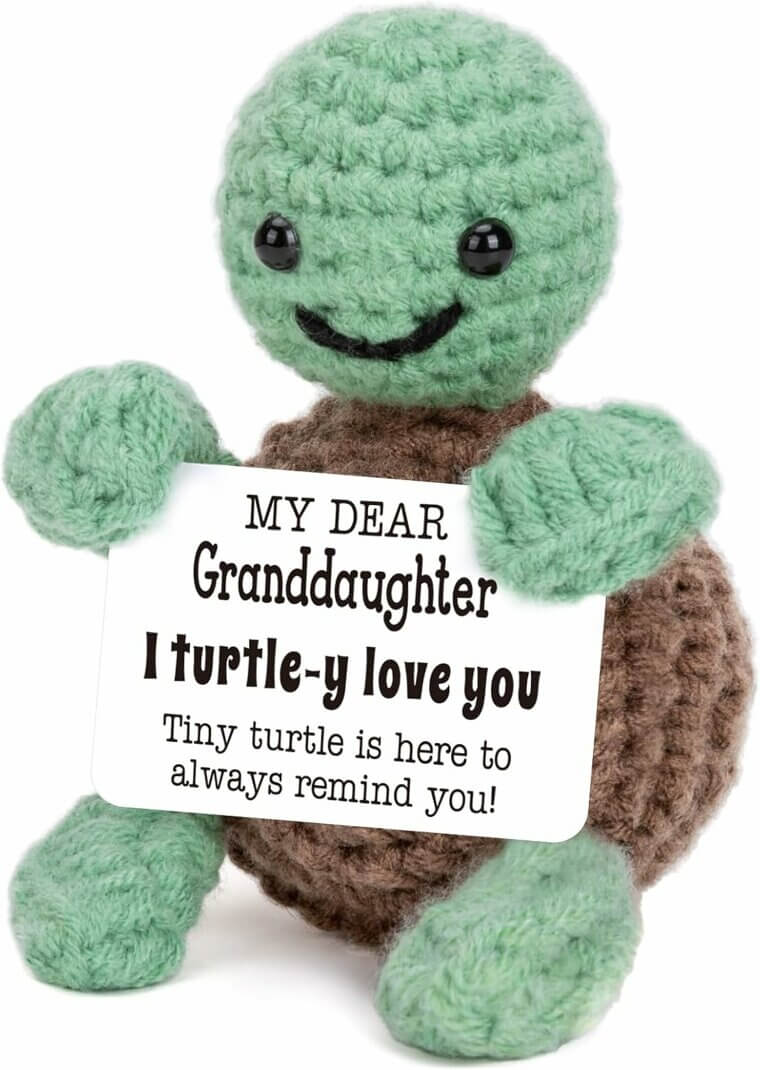 Handmade Crochet Turtle - Perfect Granddaughter Gift for Special Occasions