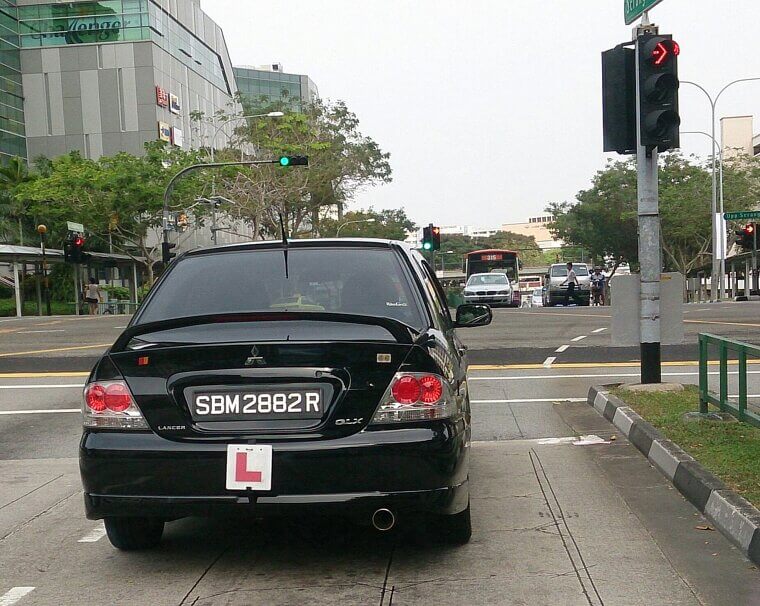 Learner Cars Wore Giant “L” Plates
