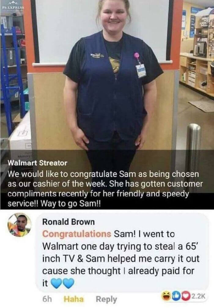 The Cashier of the Week Just Got Fired