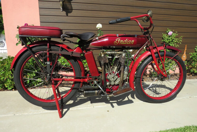 1913 Indian Motorcycle, Twin Cylinder 1000 Cc Motorcycle - $36,500.00
