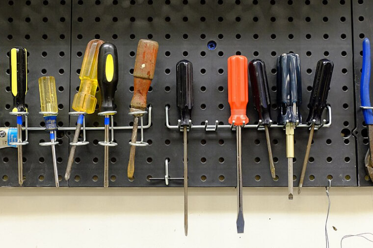 Pegboards for Tool Storage