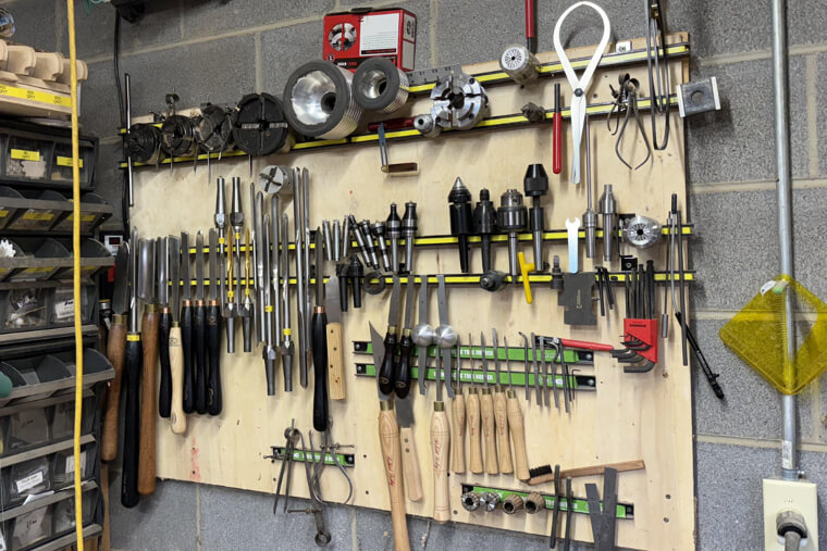 Magnetic Strip Tool Organization
