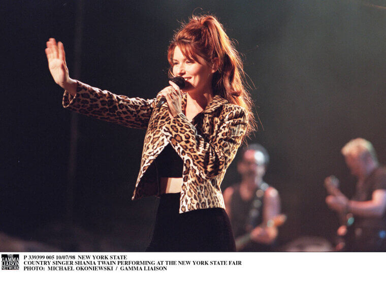 Shania Twain's 1990s Leopard Print Era Blowout Relied on Massive Round Brushes