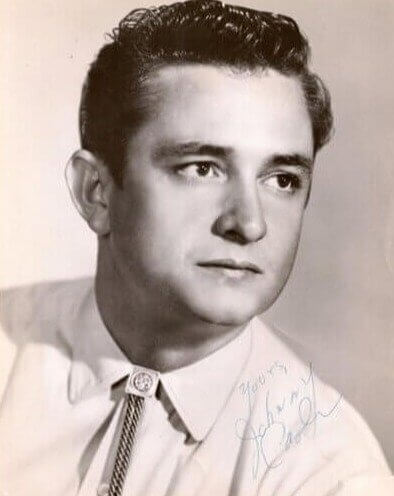 Johnny Cash's 1950s Signature Pompadour Styled With Heavy Black Grease