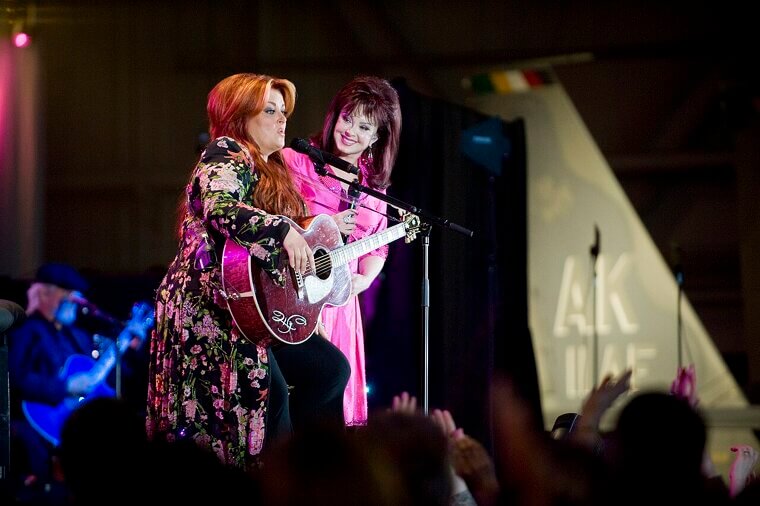 Naomi Judd's 1980s Swept-Back Auburn Waves Meticulously Color-Matched to Wynonna