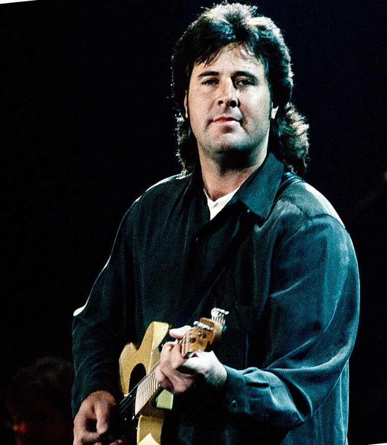 Vince Gill's 1990s Neatly Trimmed Mullet Smoothed Out With a Very Light Pomade