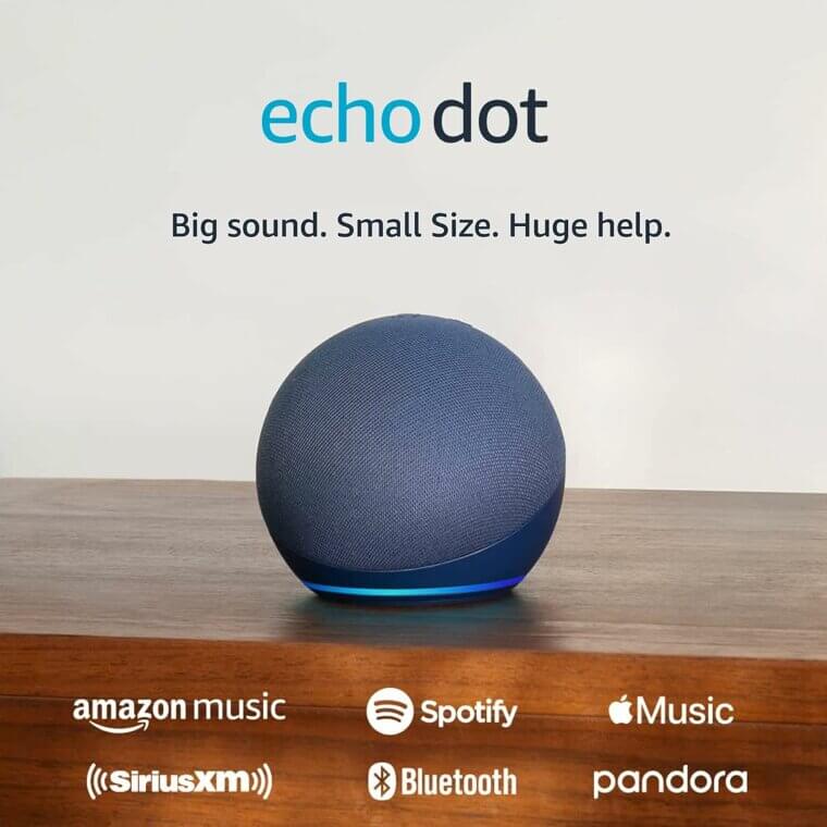 Experience Vibrant Sound with Echo Dot - Deep Sea Blue 