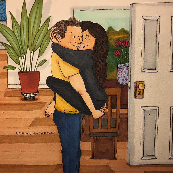 When You Finally See Him After A Long Day At Work
