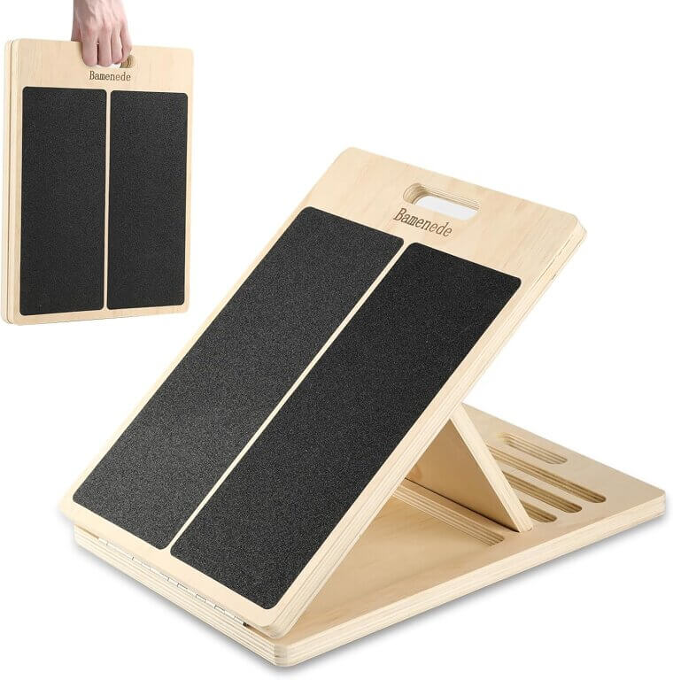 Wooden Slant Board for Calf Stretching & Therapy - Portable & Adjustable - Enjoy 50% Off!