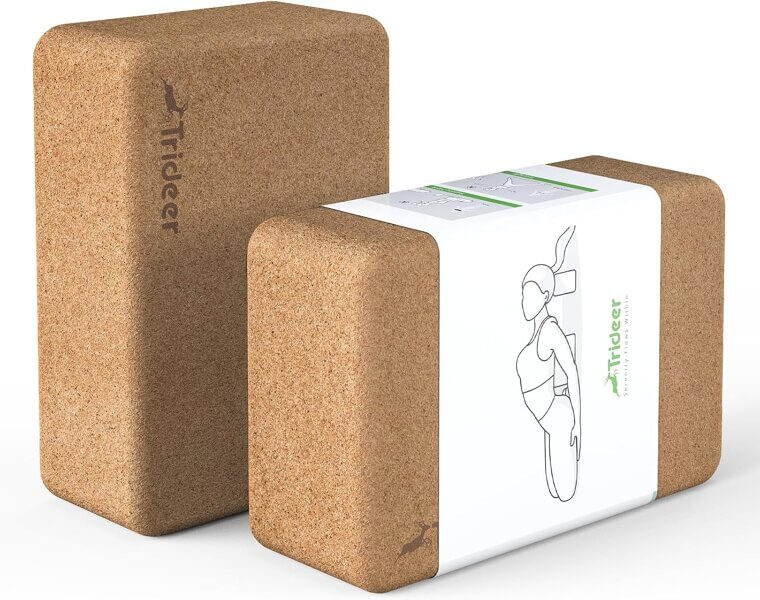 Trideer Cork Yoga Blocks - Enhance Your Practice with Eco-Friendly Stability! - 17% Off!