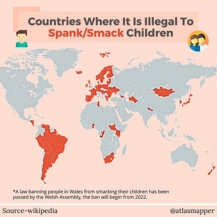 Countries Where It's Illegal to Spank Children