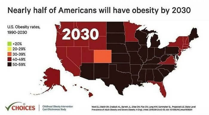 Nearly Half of Americans Will Suffer From Obesity in 2030